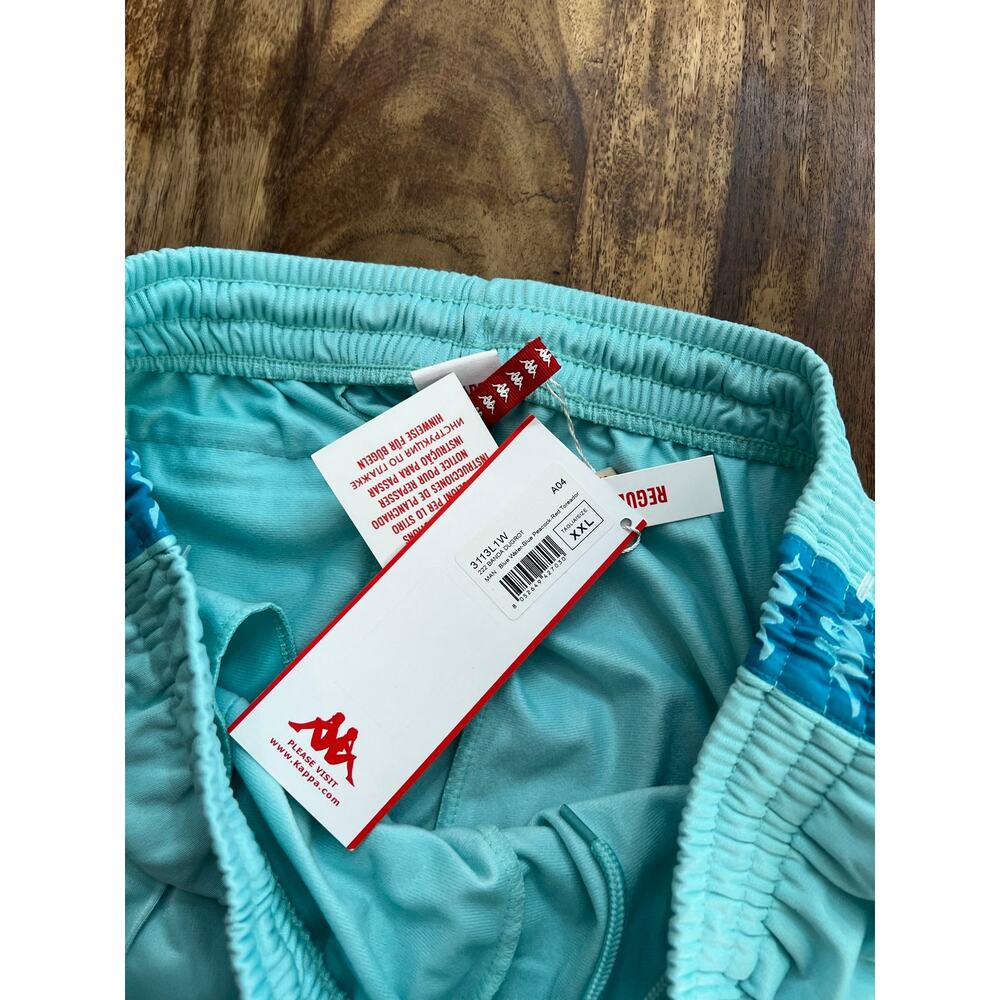 Kappa 222 Banda Dugrot Trackpants Size 2XL Blue/Blue Peacock/Red Elastic Waist - Picture 8 of 9